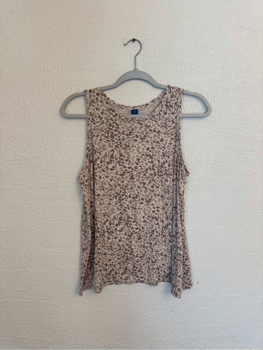 Old Navy Beige Leopard Print Sleeveless Tank Top